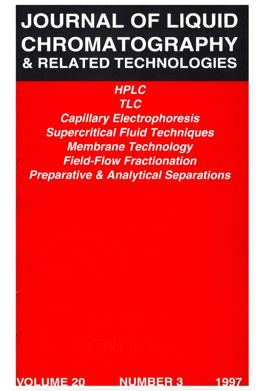 Journal of Liquid Chromatography & Related Technologies 1997