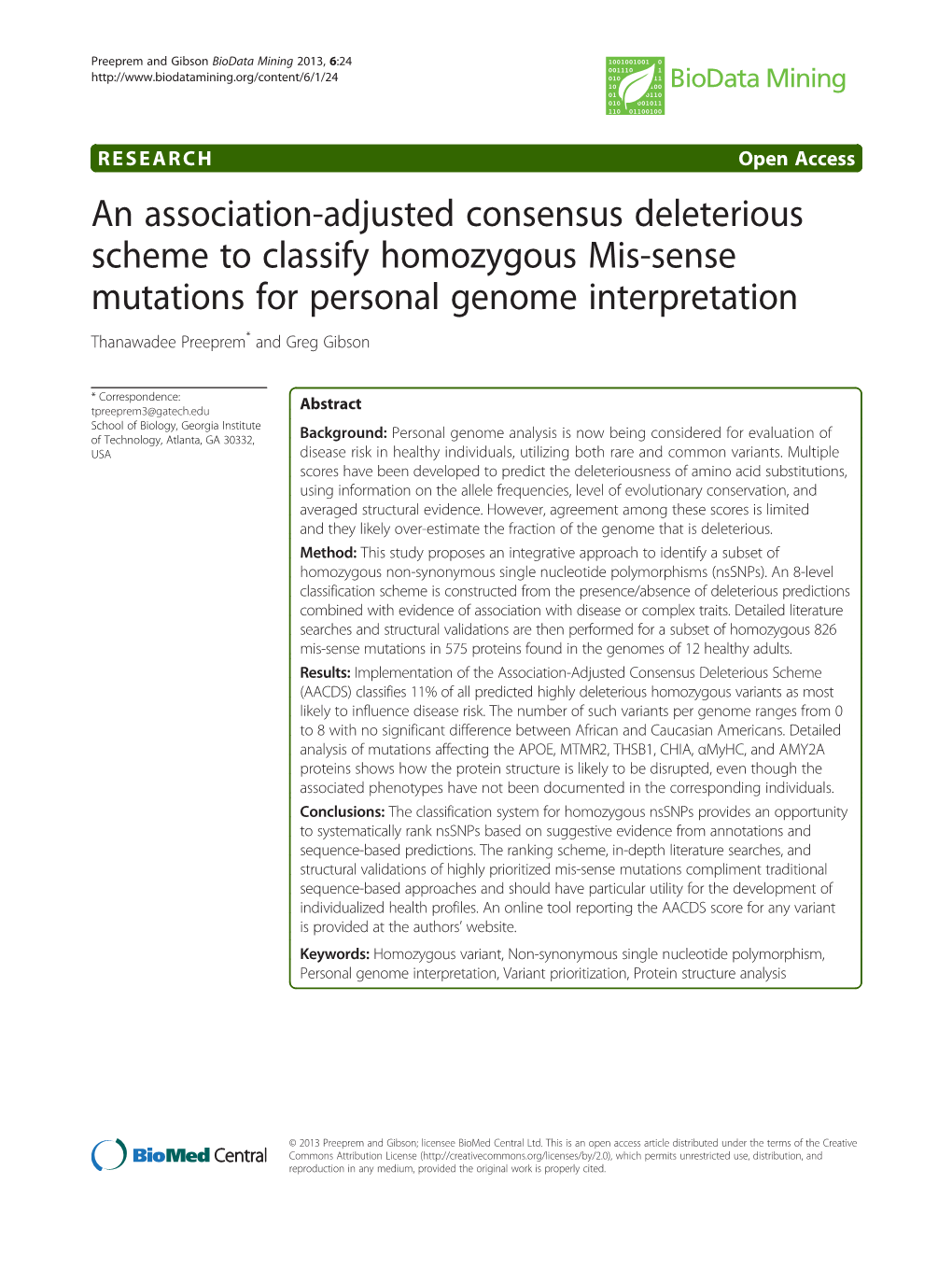 An Association-Adjusted Consensus Deleterious Scheme to Classify