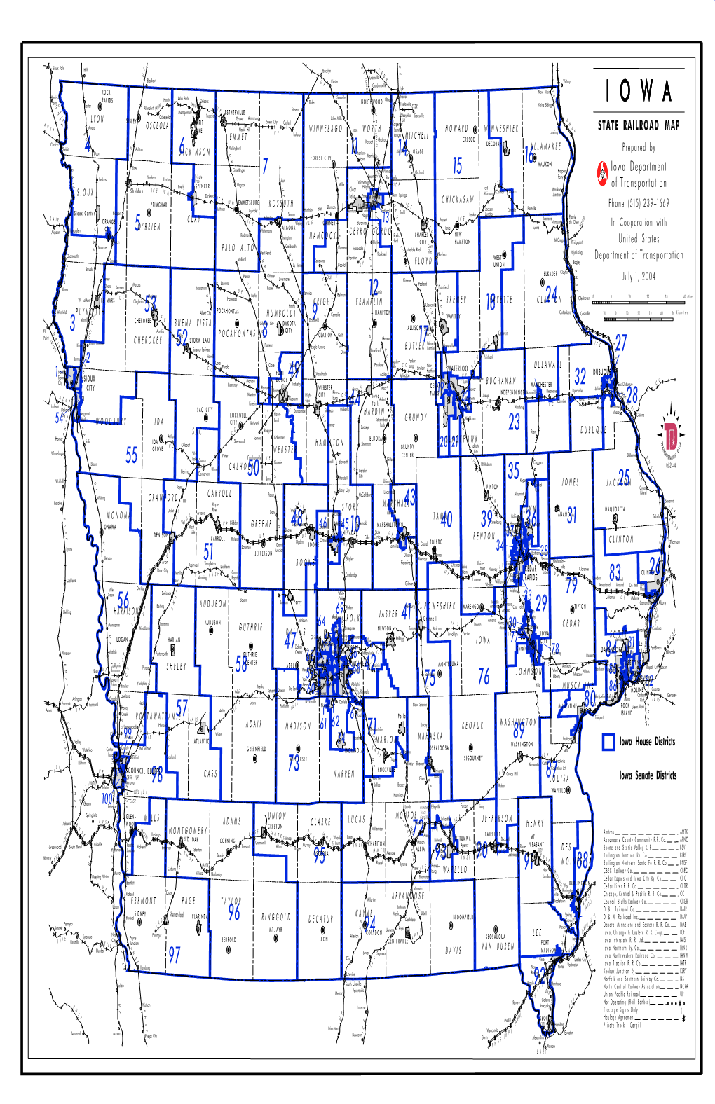 Iowa Railroad Maps Overlaid Housemap7-1-04.Pdf