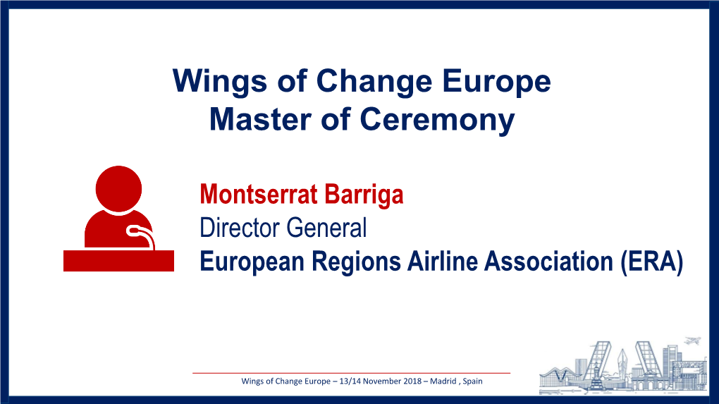 Wings of Change Europe Master of Ceremony