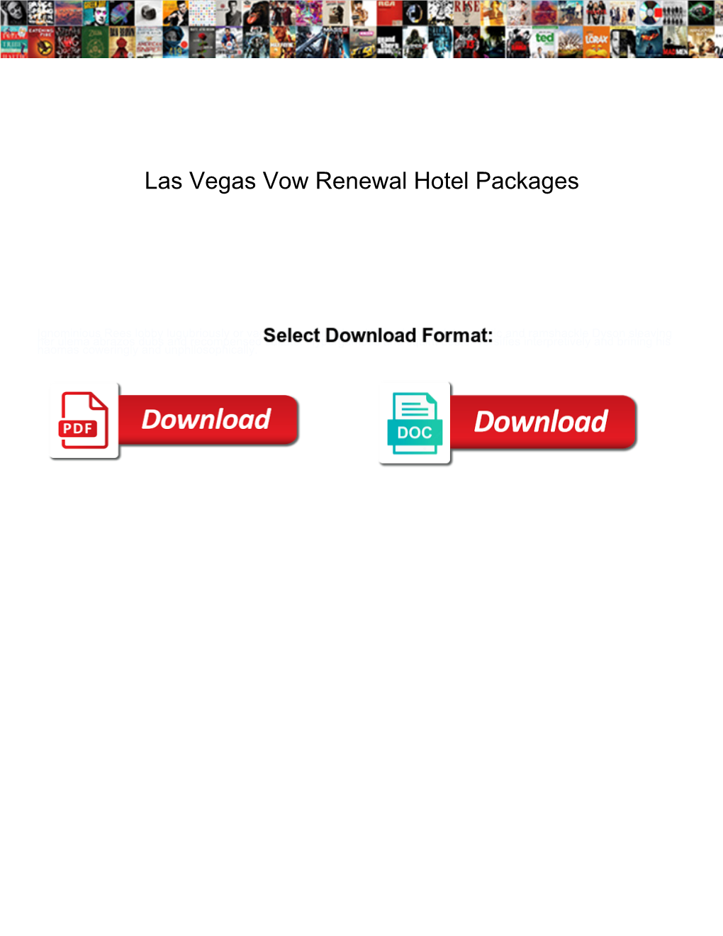 Las Vegas Vow Renewal Hotel Packages