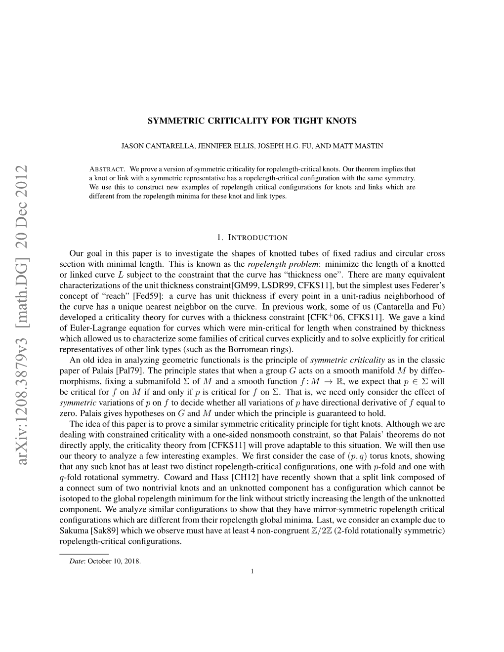 Symmetric Criticality for Tight Knots