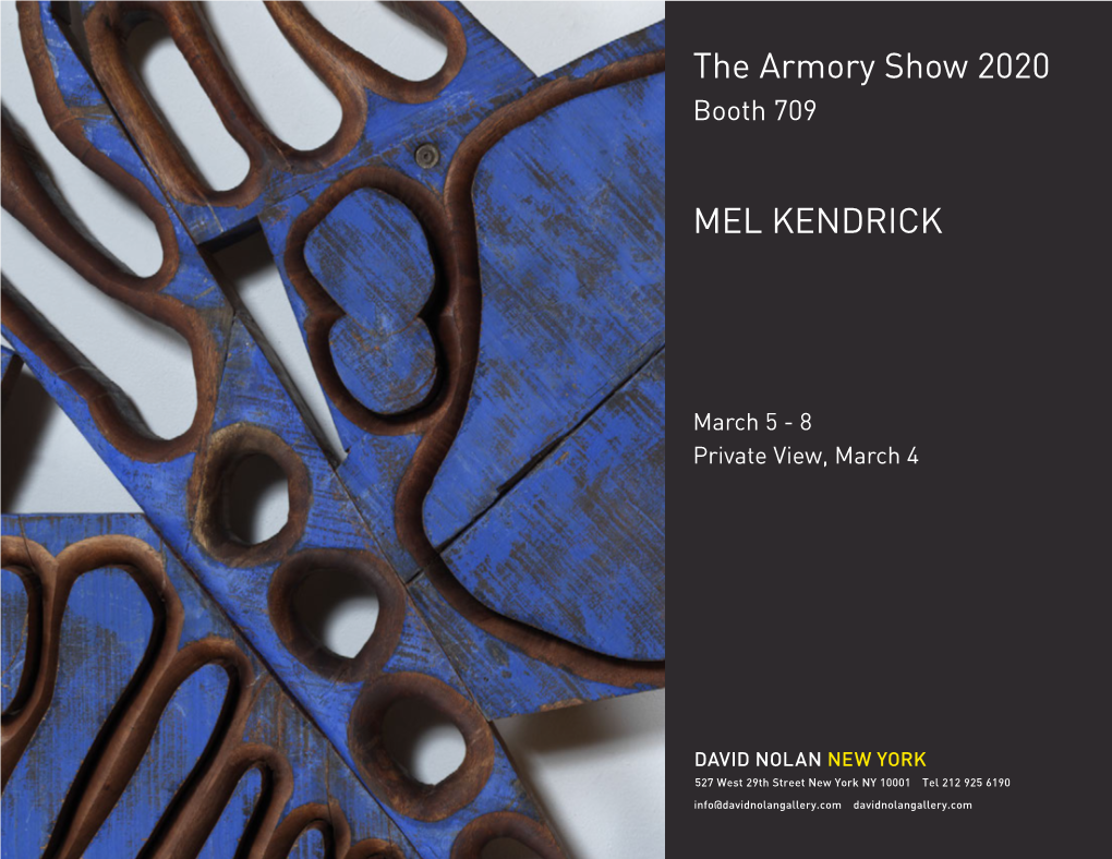 The Armory Show 2020 MEL KENDRICK