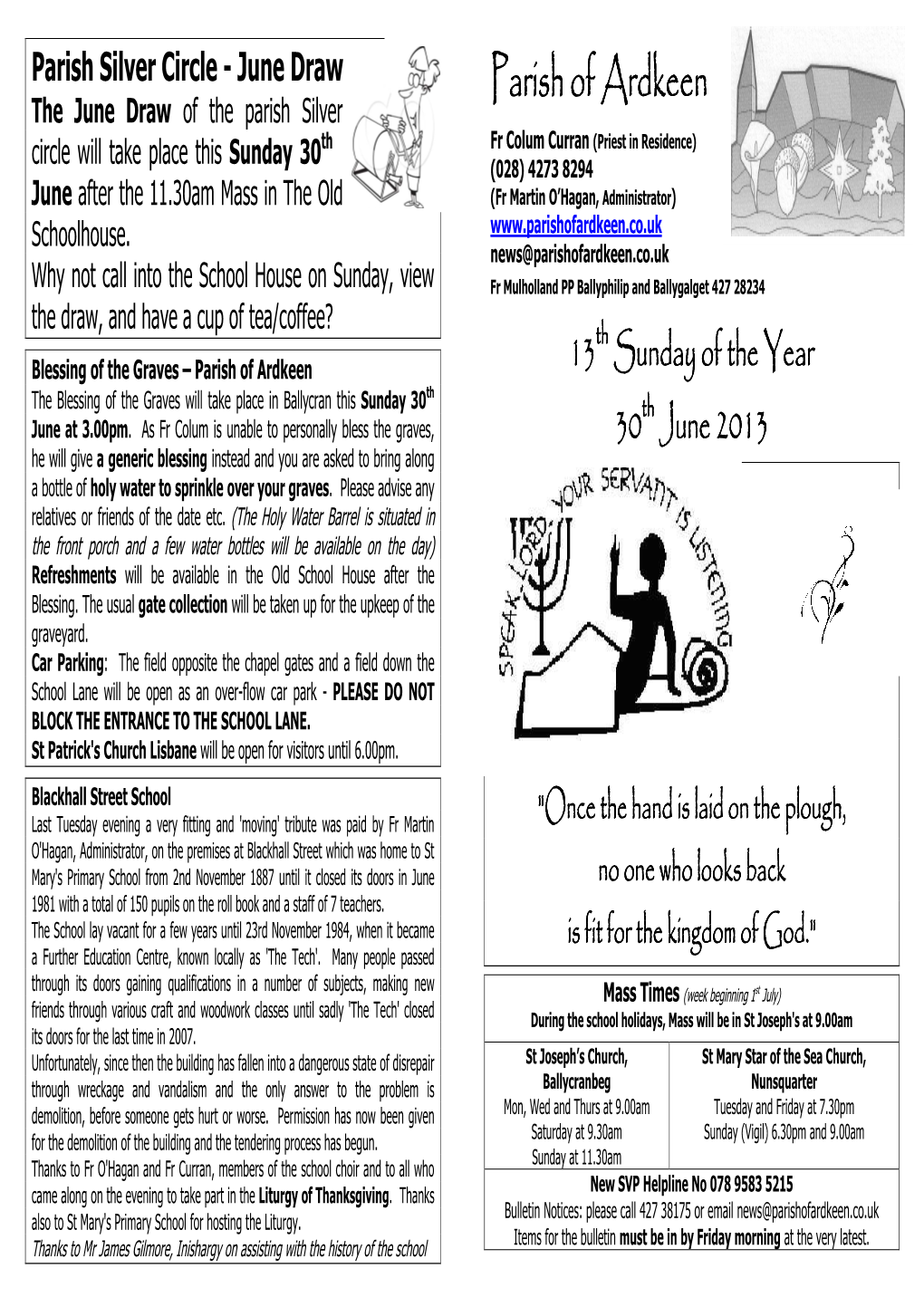 Bulletin 13 6 June 30Th 13Th Sunday of the Year