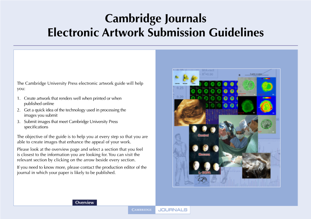 Cambridge Journals Electronic Artwork Submission Guidelines
