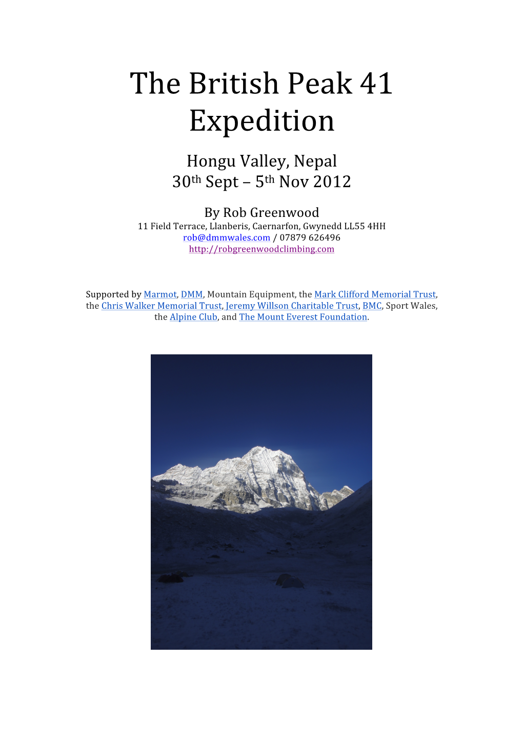 The British Peak 41 Expedition