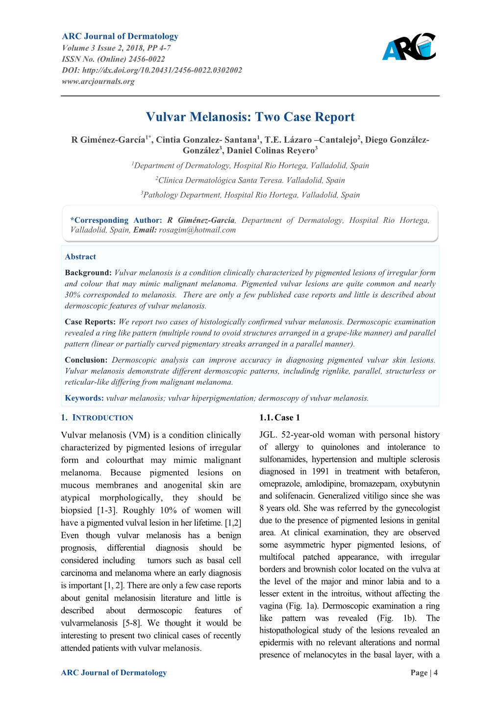 Vulvar Melanosis: Two Case Report