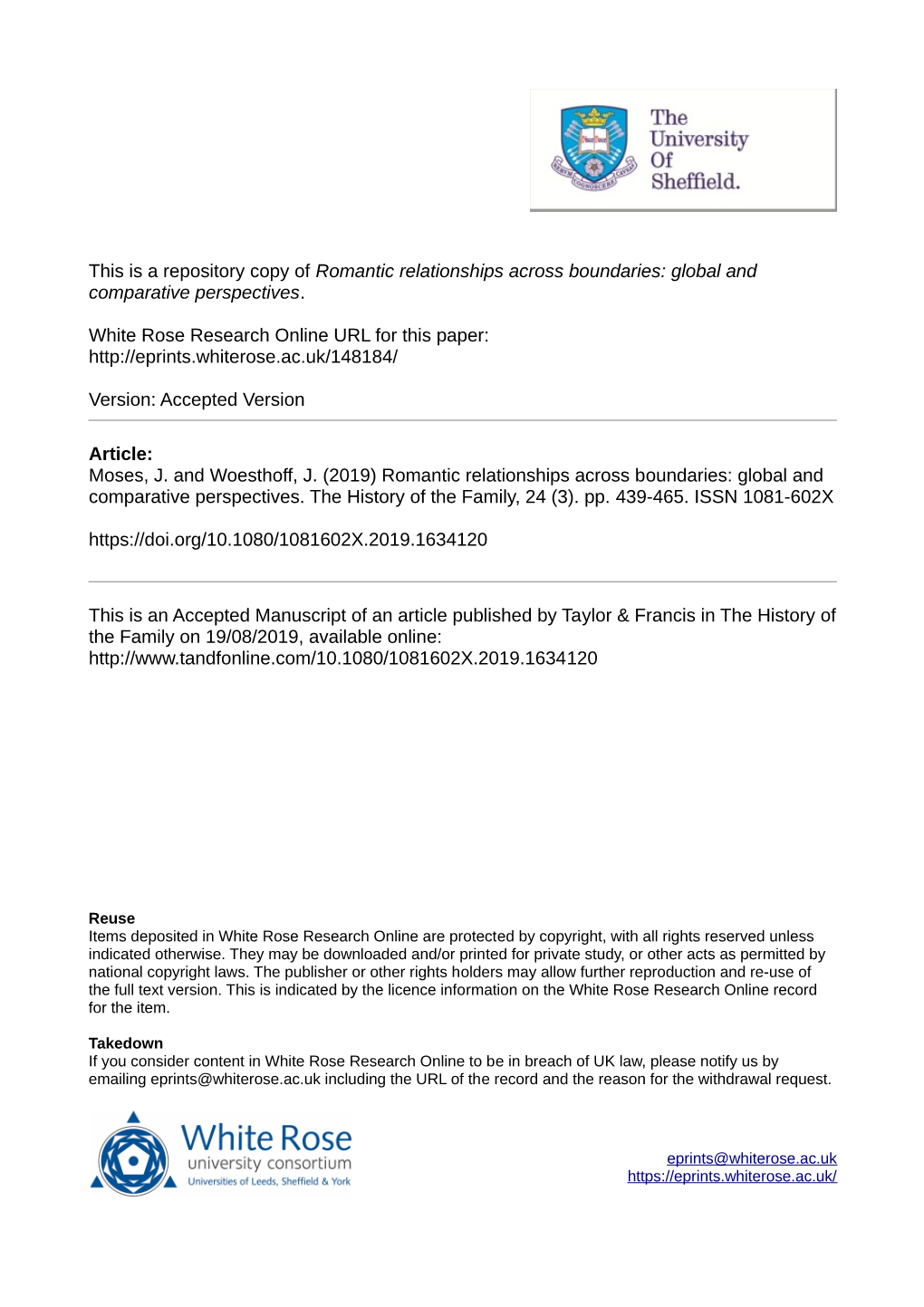 Romantic Relationships Across Boundaries: Global and Comparative Perspectives