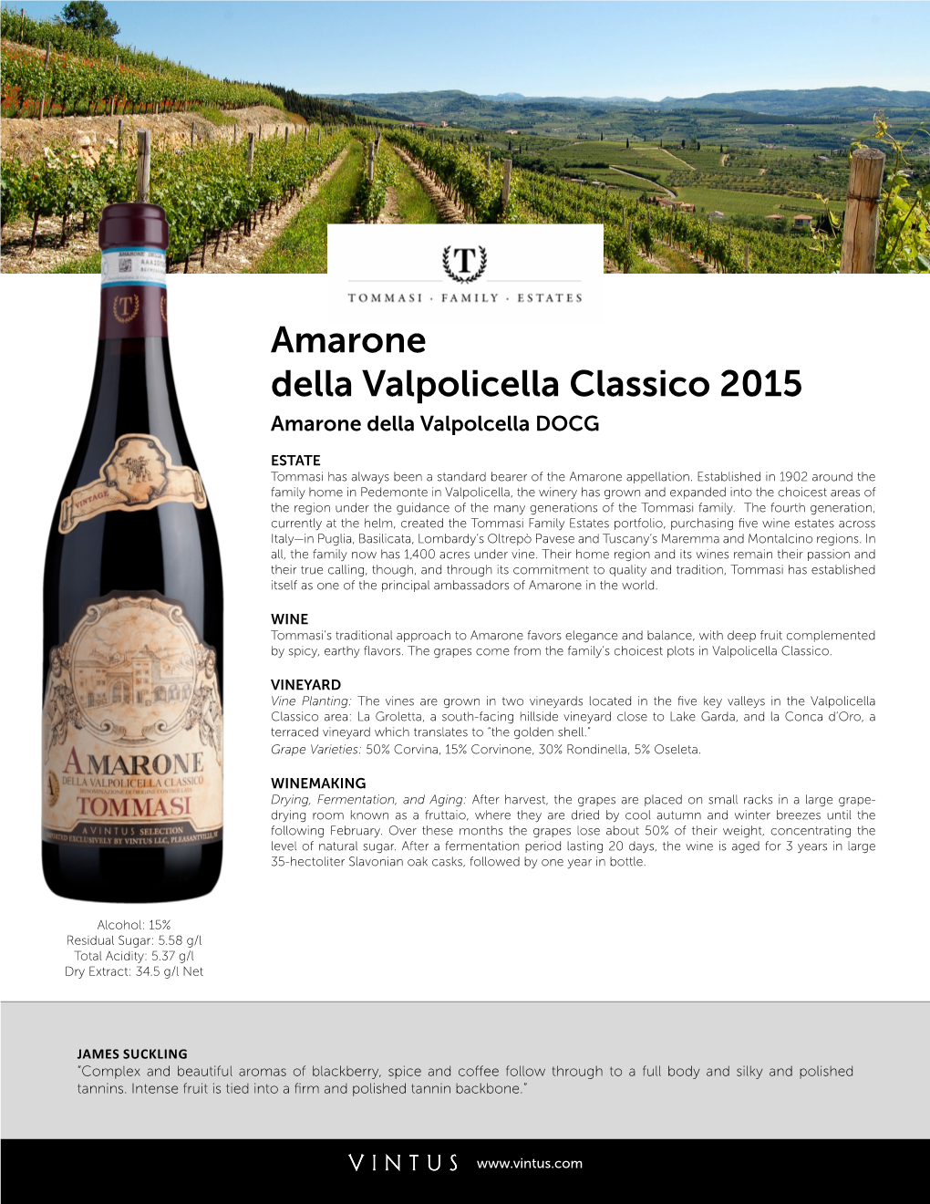 Amarone Della Valpolicella Classico 2015 Amarone Della Valpolcella DOCG