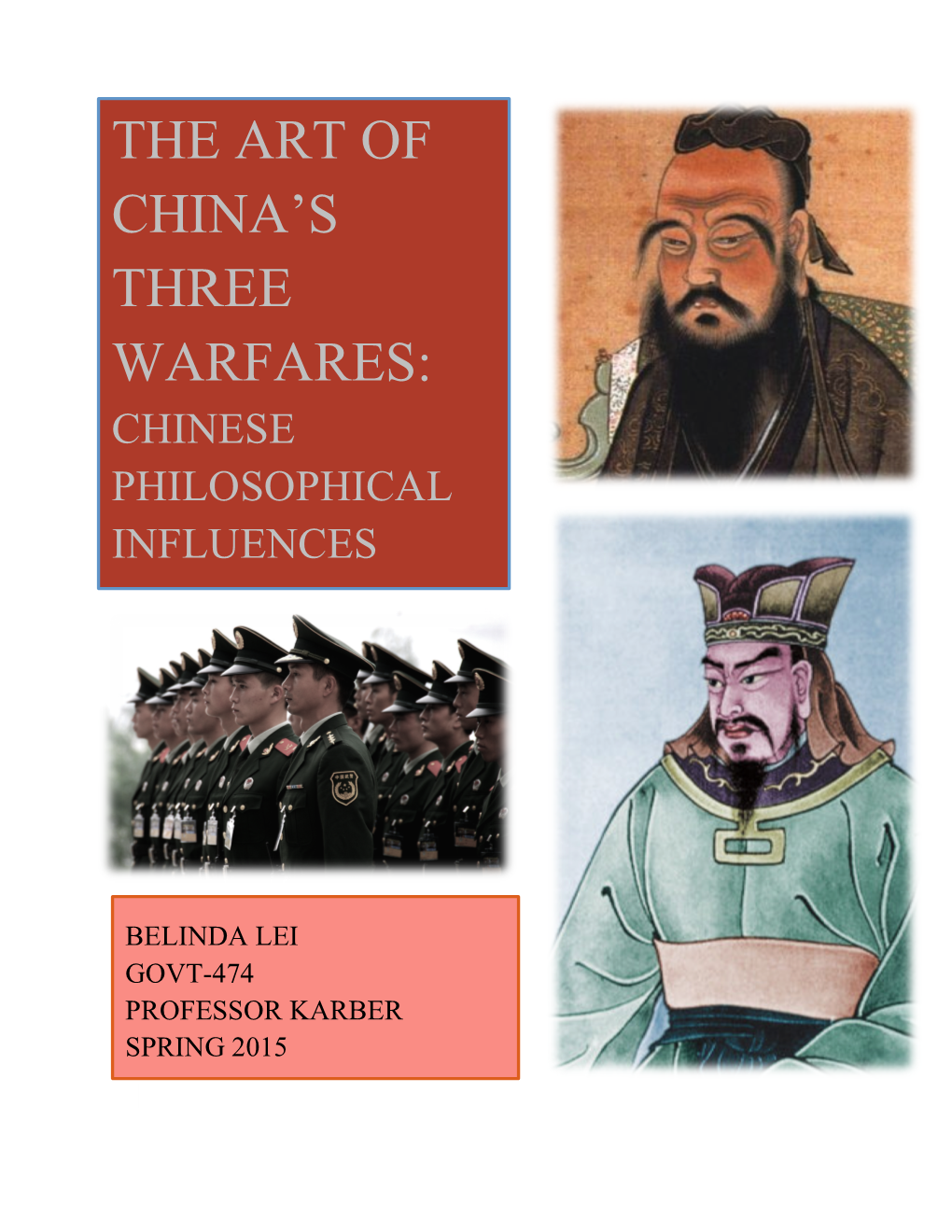 The Art of China's Three Warfares