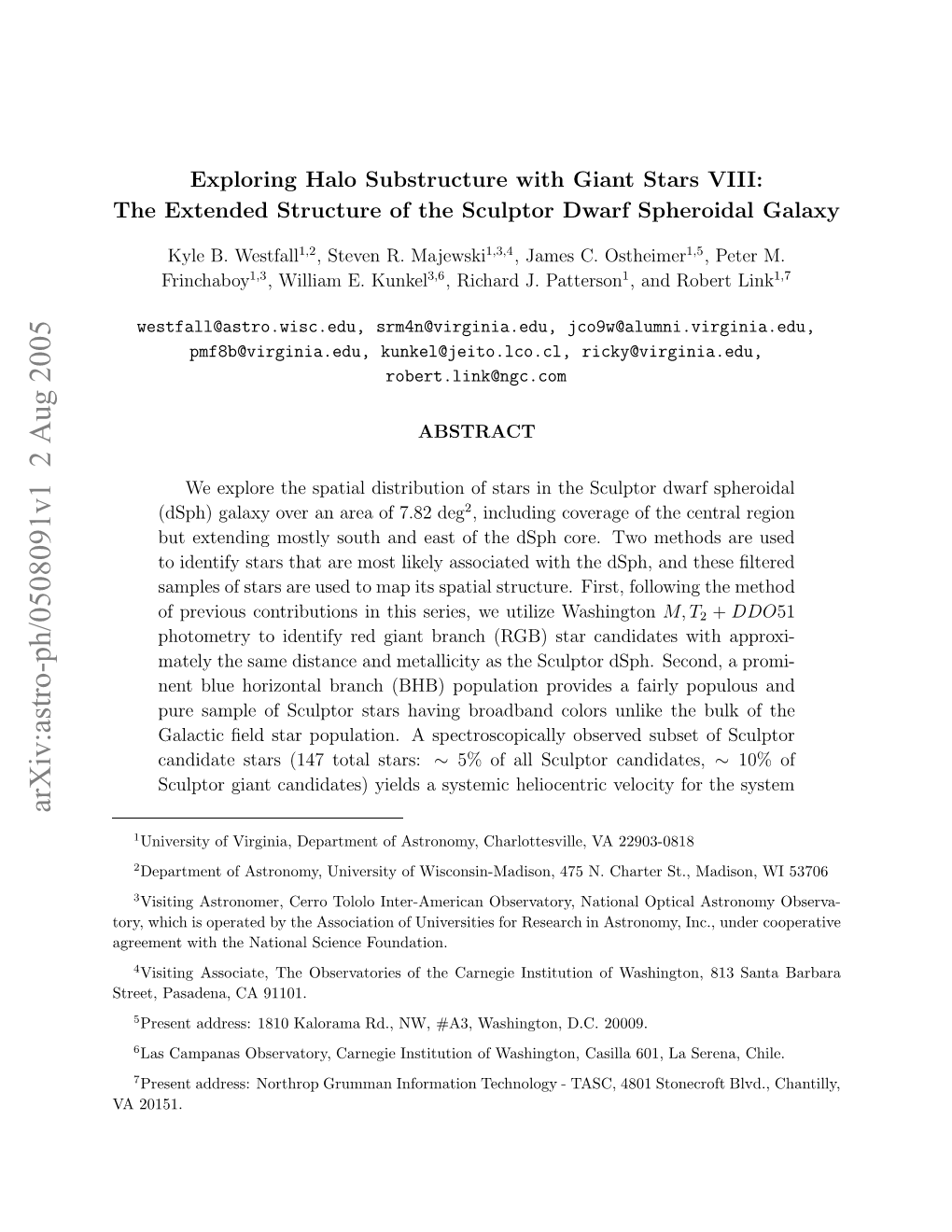 Exploring Halo Substructure with Giant Stars VIII: the Extended