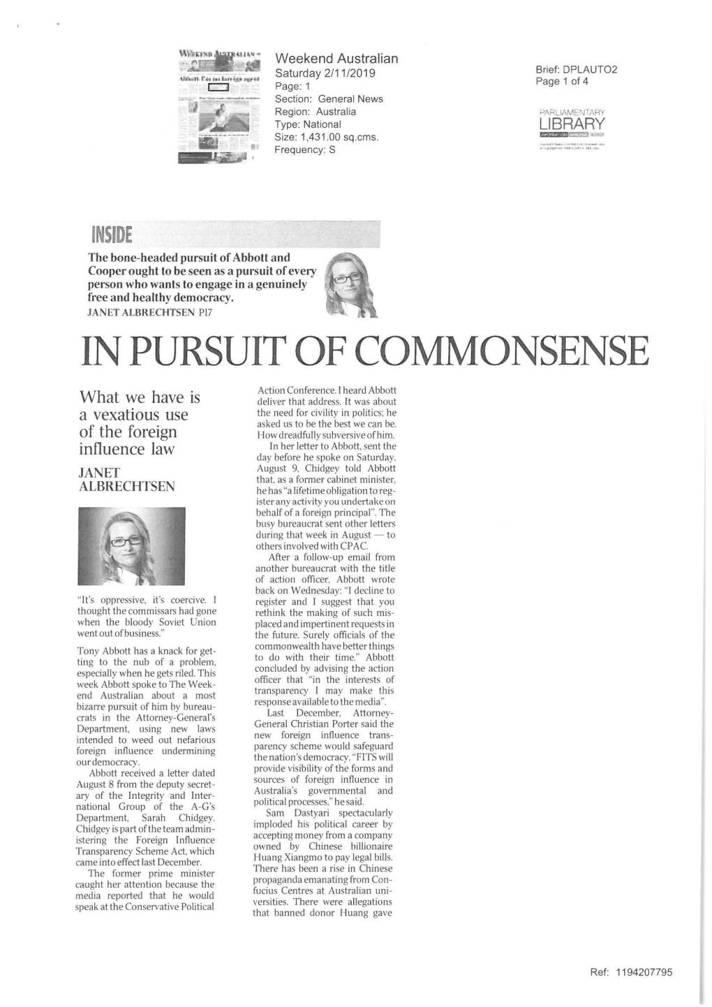 In Pursuit of Commonsense