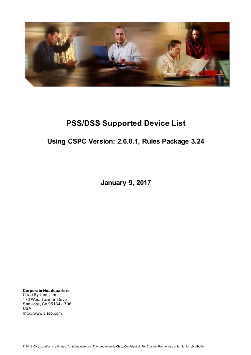 PSS/DSS Supported Device List