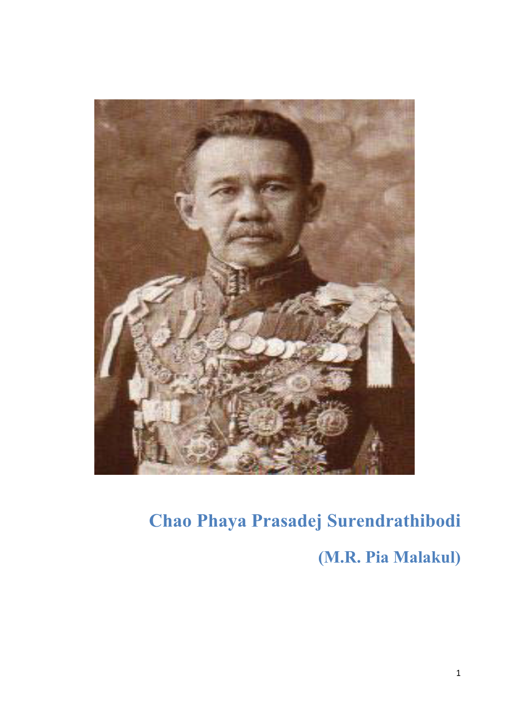 Chao Phaya Prasadej Surendrathibodi (M.R
