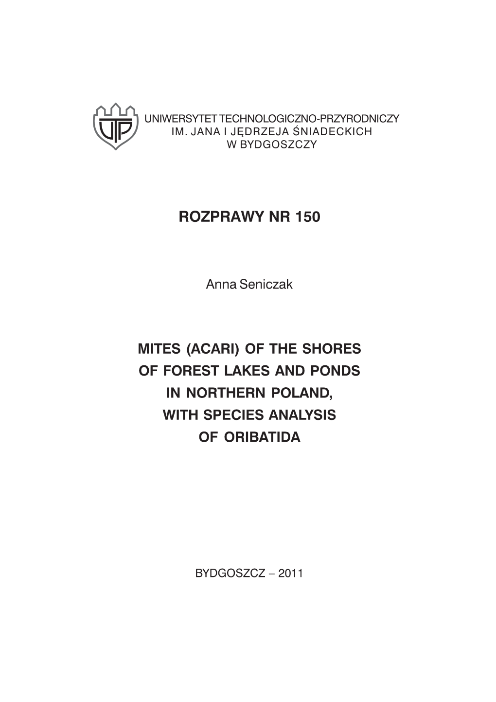 Rozprawy Nr 150 Mites