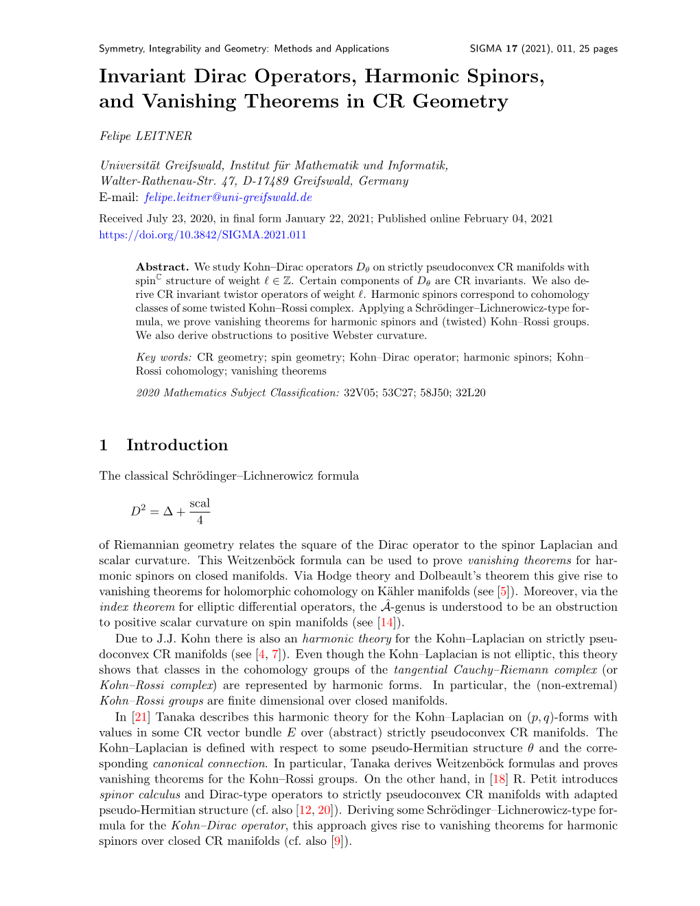 Invariant Dirac Operators, Harmonic Spinors, and Vanishing Theorems in CR Geometry