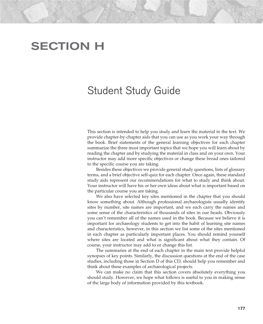 Student Study Guide SECTION H