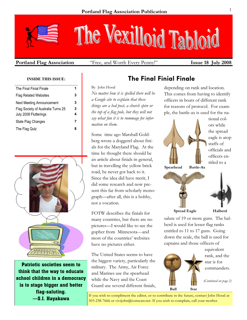 The Vexilloid Tabloid #18, July 2008