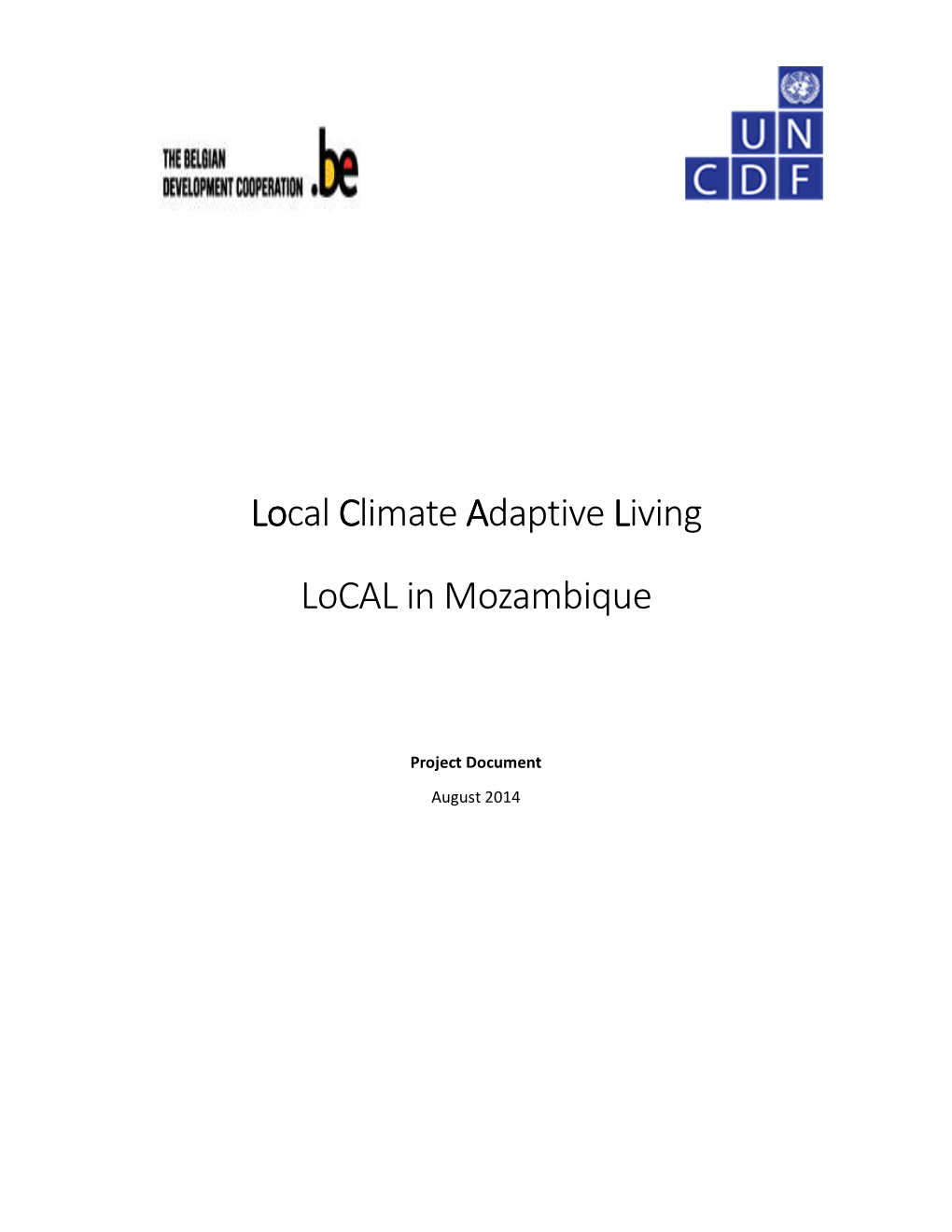 Local Climate Adaptive Living Local in Mozambique