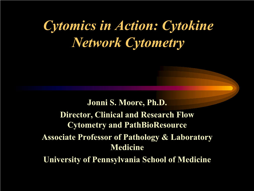 Cytokine Network Cytometry