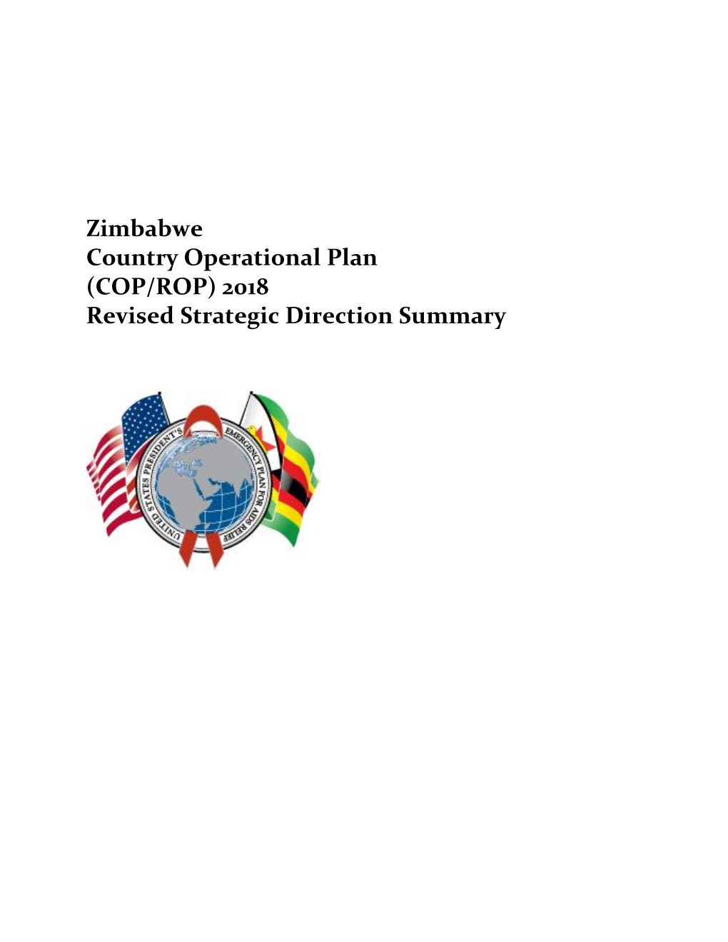 Zimbabwe Country Operational Plan 2018 Strategic Direction Summary