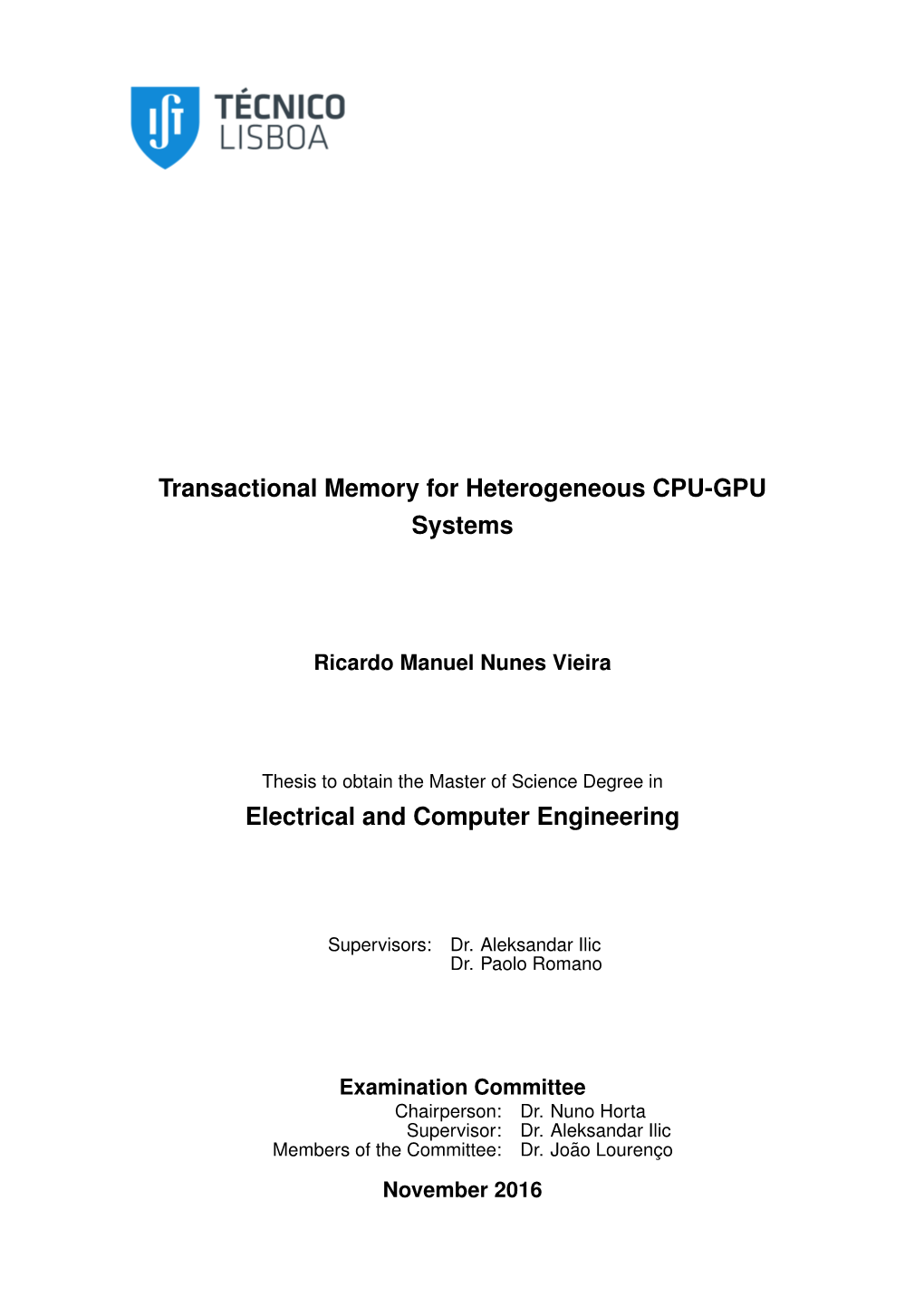 Transactional Memory for Heterogeneous CPU-GPU Systems