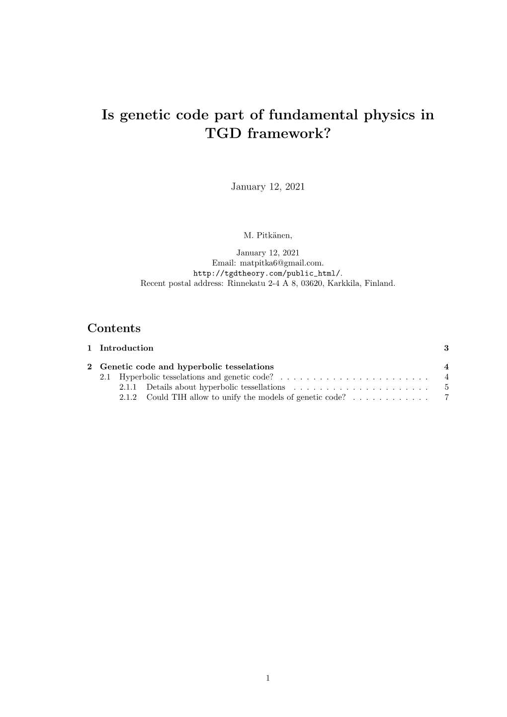 Is Genetic Code Part of Fundamental Physics in TGD Framework?
