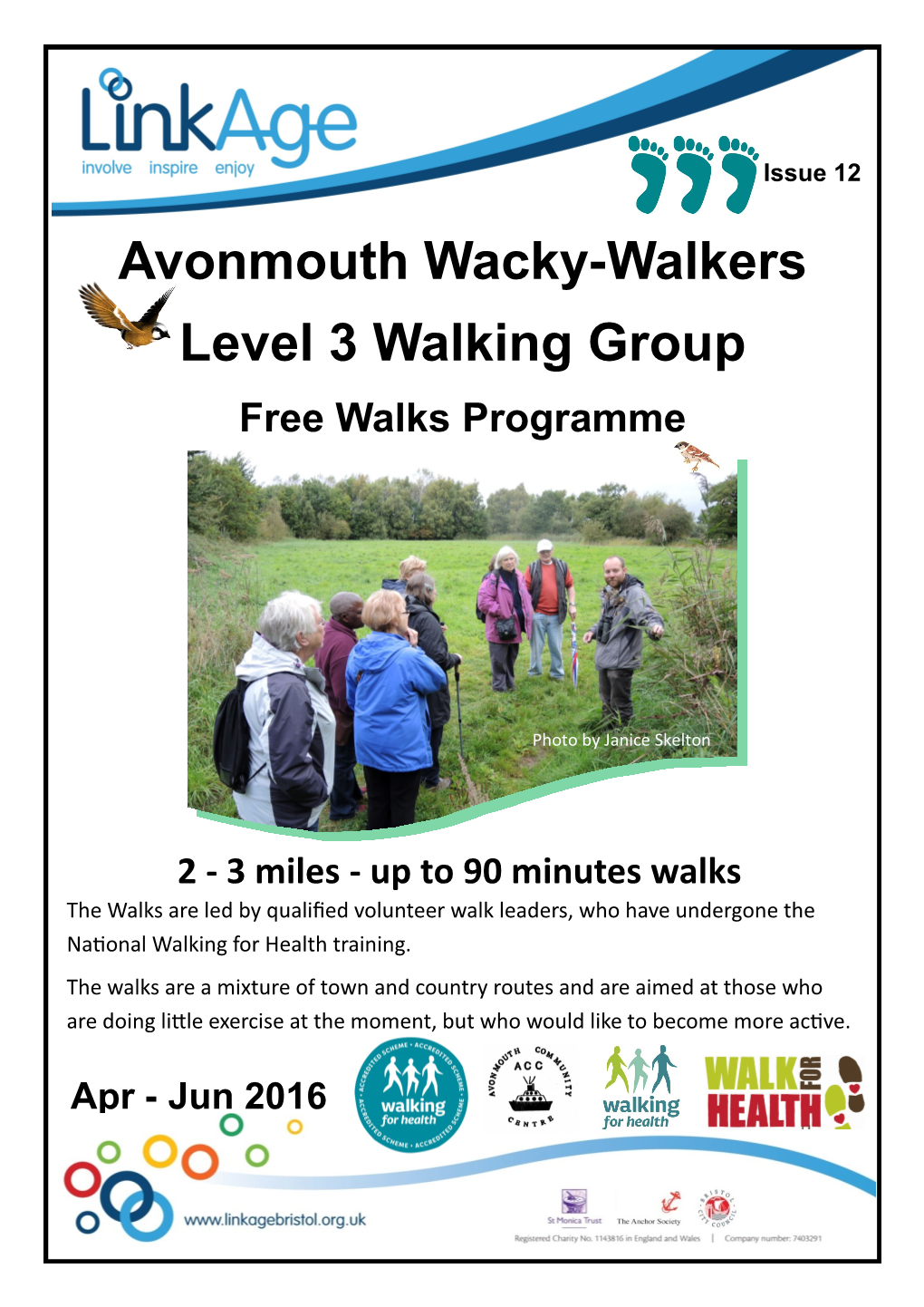 Avonmouth Wacky-Walkers Level 3 Walking Group Free Walks Programme