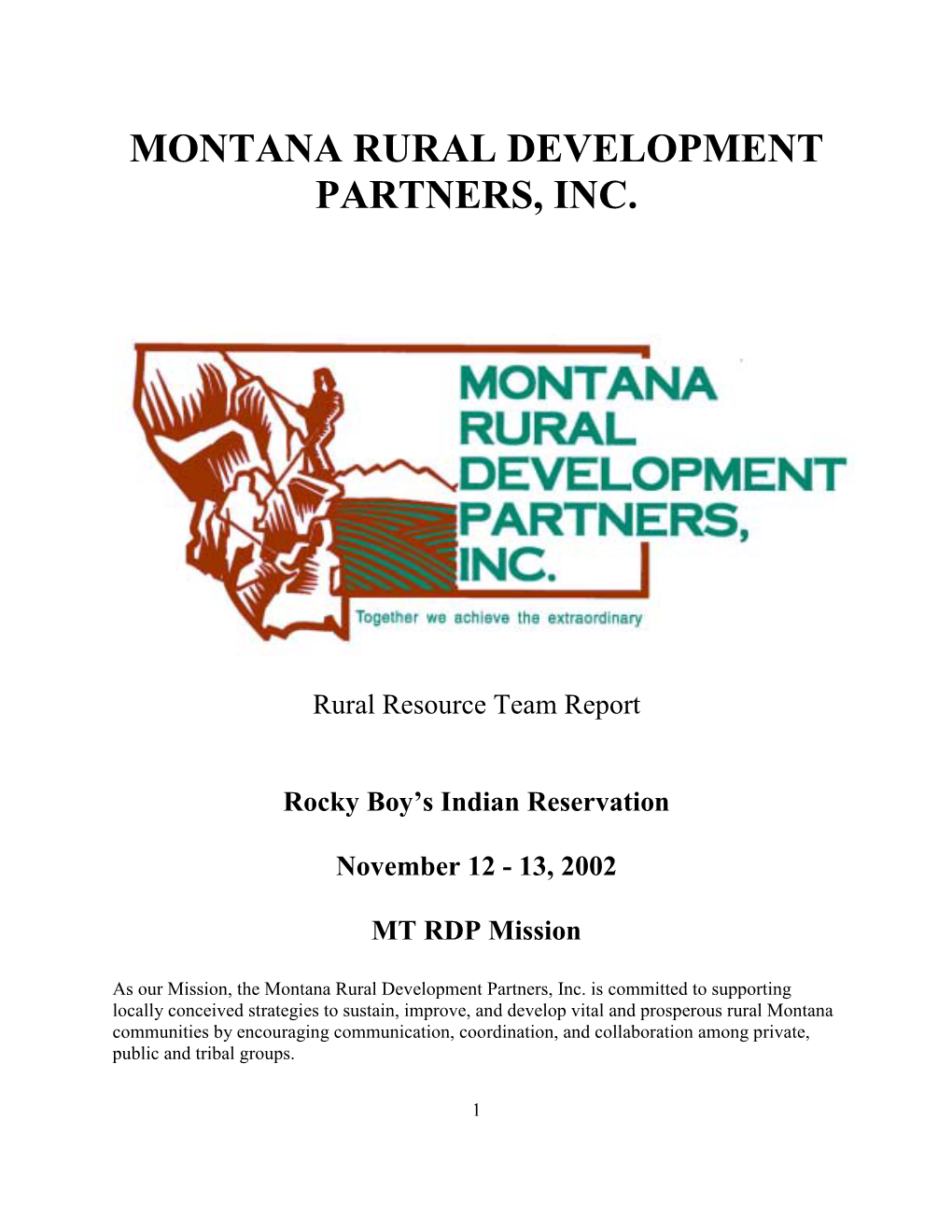 Montana Rural Development Partners, Inc