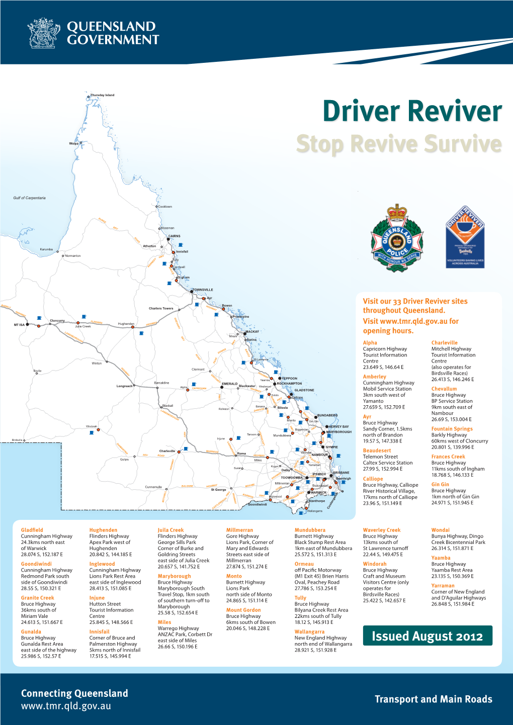 Queensland Driver Reviver Site