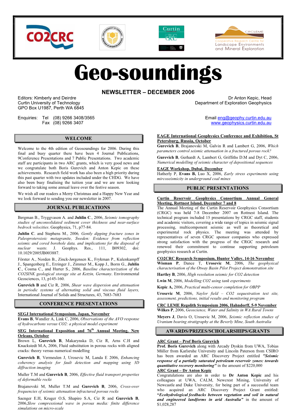 Geo-Soundings