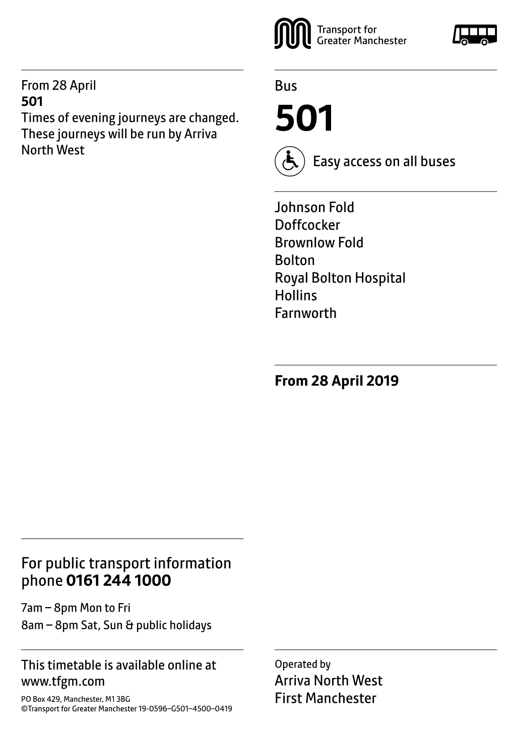 501 Times of Evening Journeys Are Changed