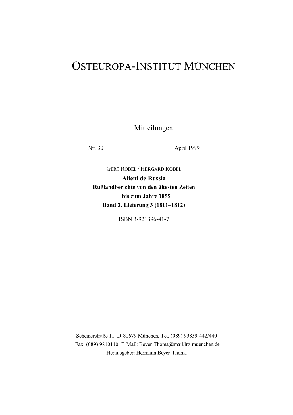 Osteuropa-Institut München