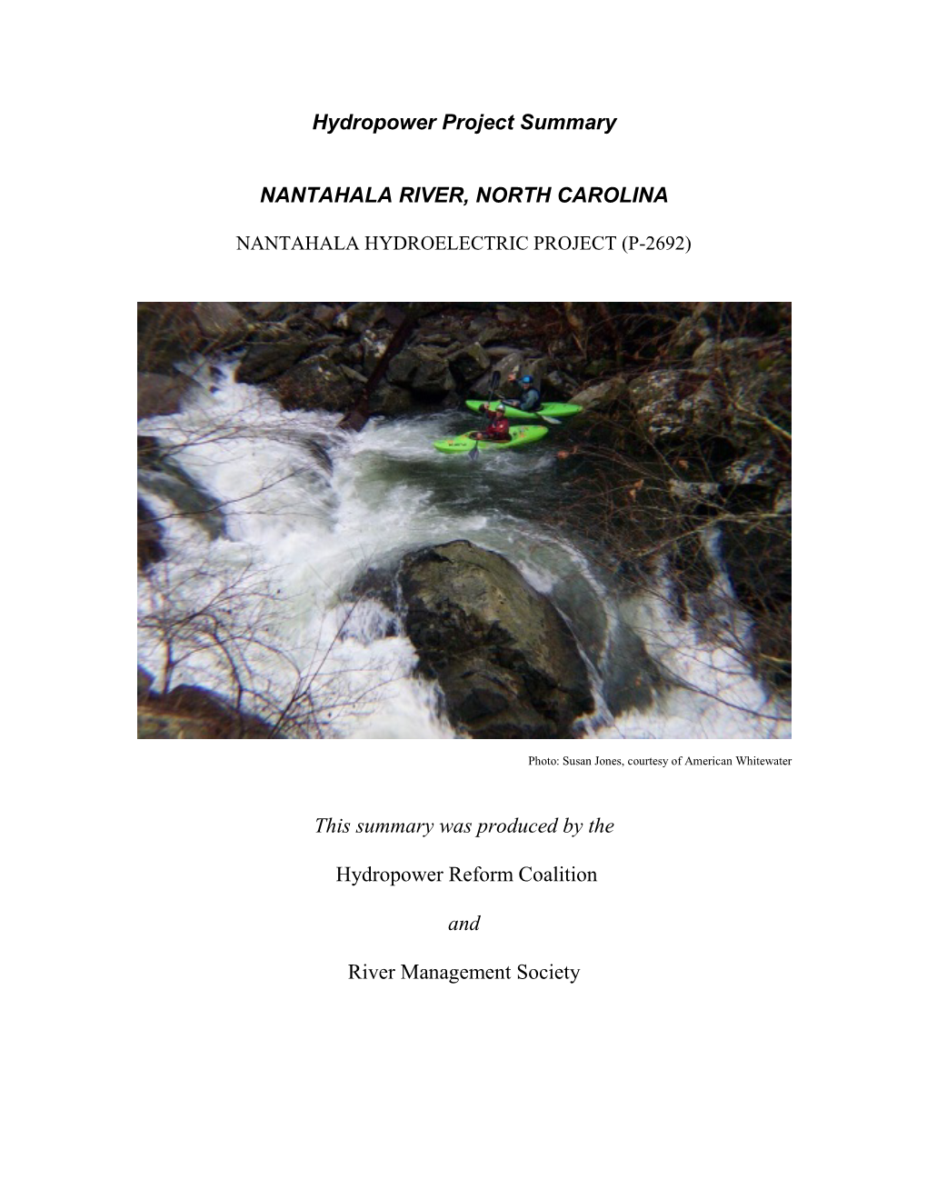 Nantahala Project