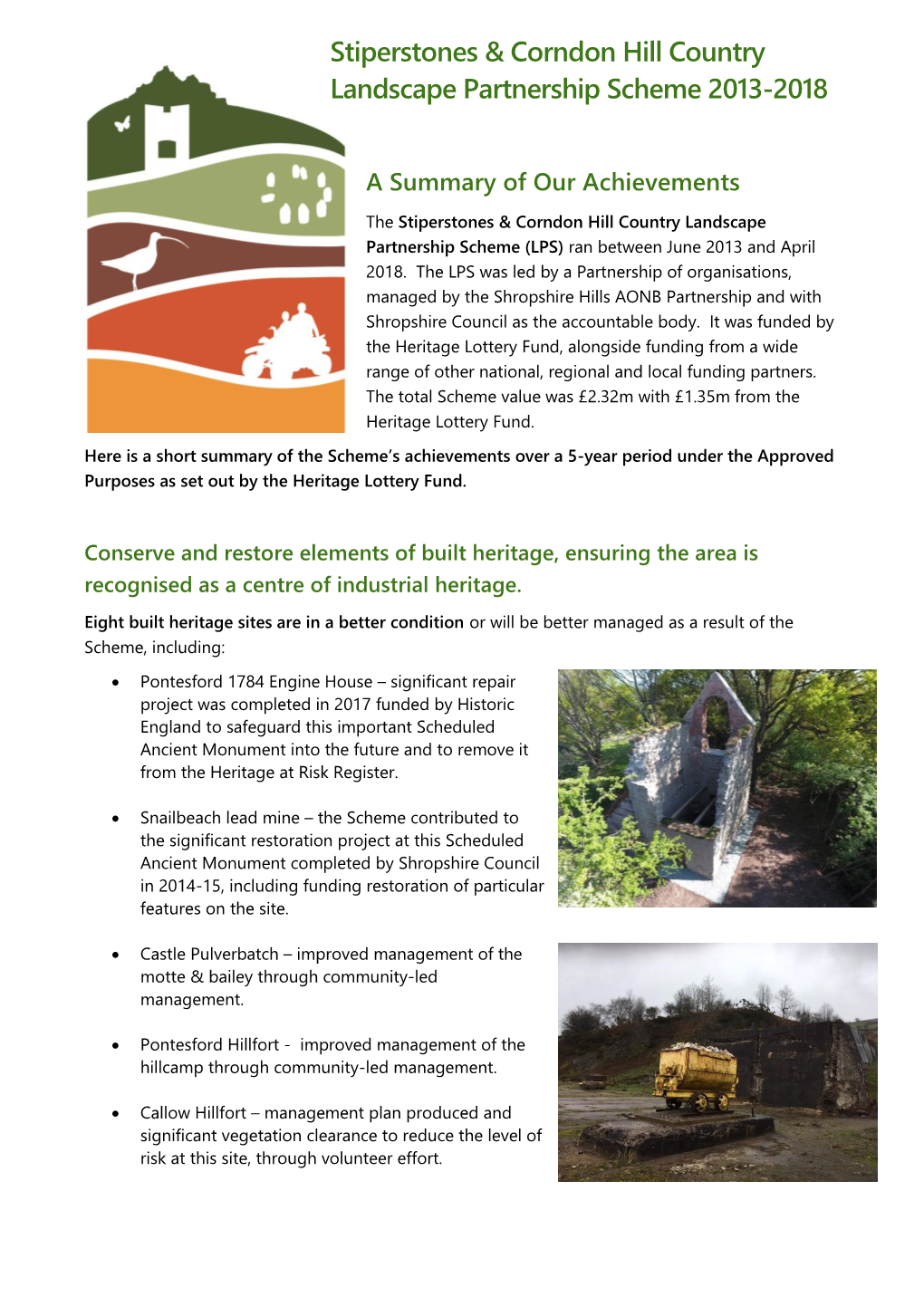 Stiperstones & Corndon Hill Country Landscape Partnership Scheme 2013-2018