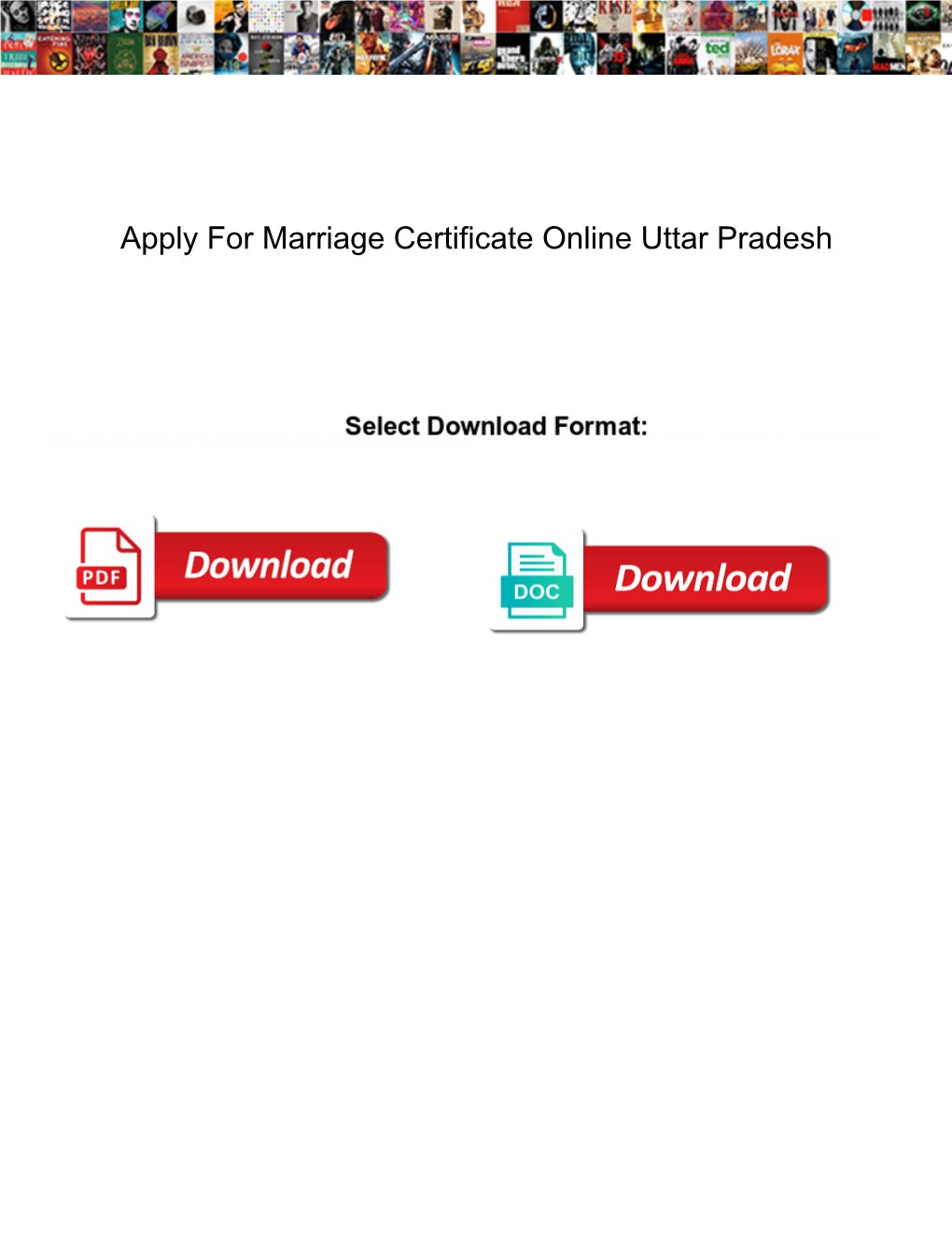 Apply for Marriage Certificate Online Uttar Pradesh