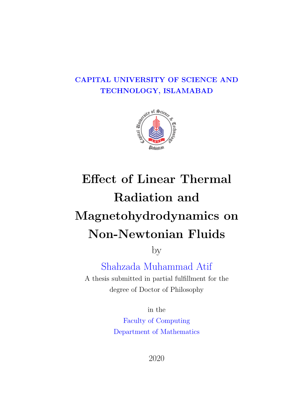 Effect of Linear Thermal Radiation and Magnetohydrodynamics on Non