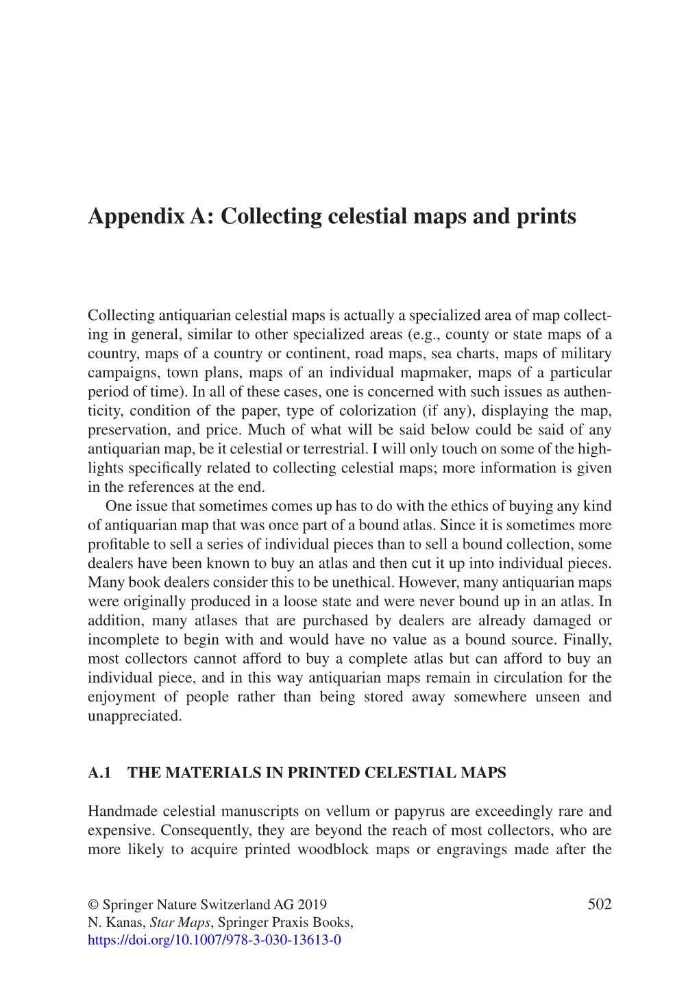 Appendix A: Collecting Celestial Maps and Prints