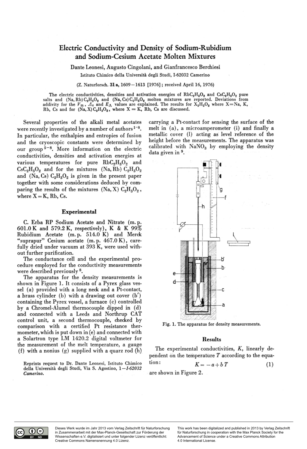 Electric Conductivity and Density of Sodium-Rubidium and Sodium-Cesium Acetate Molten Mixtures