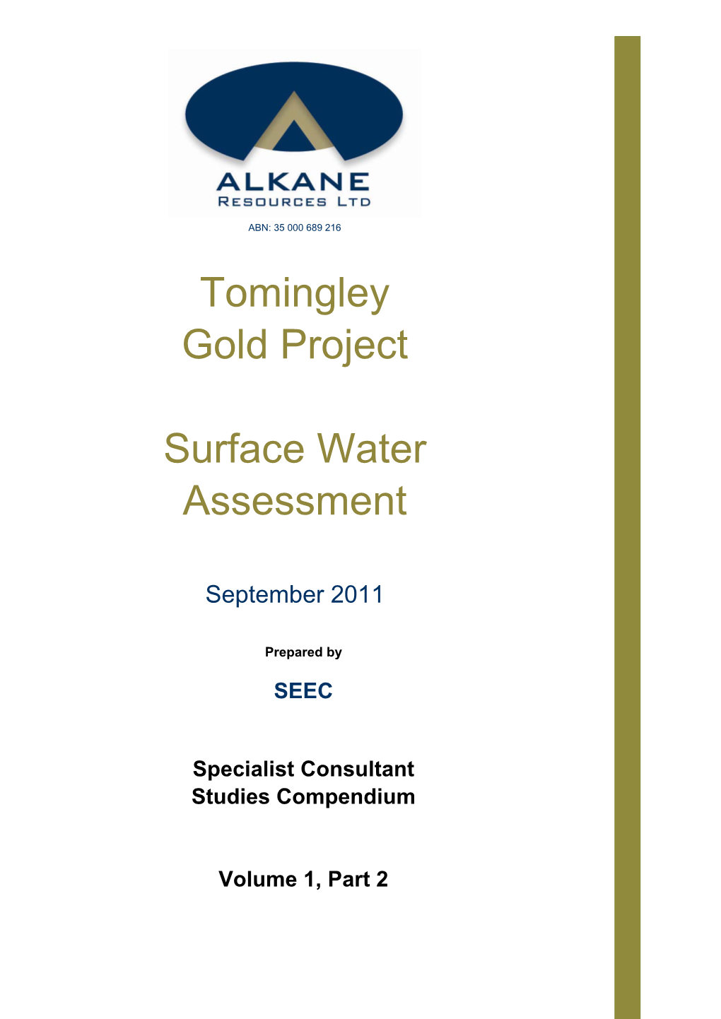 Surface Water Assessment