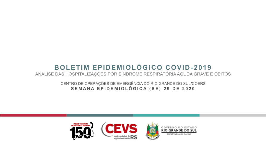 Boletim Epidemiológico Covid-2019