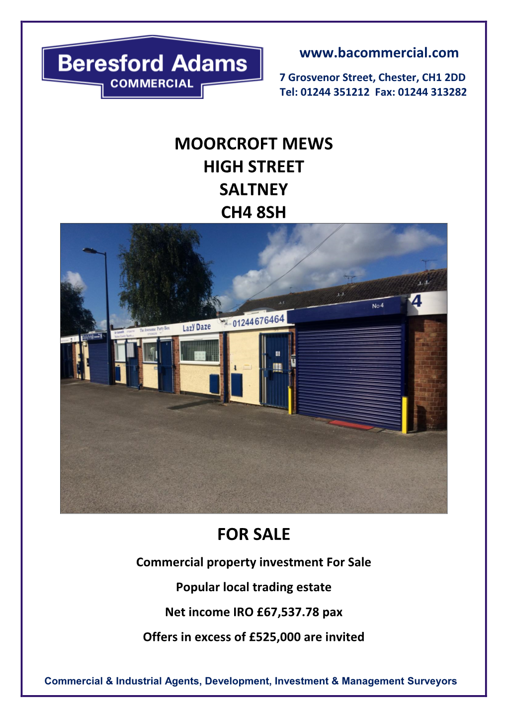 Moorcroft Mews High Street Saltney Ch4 8Sh for Sale