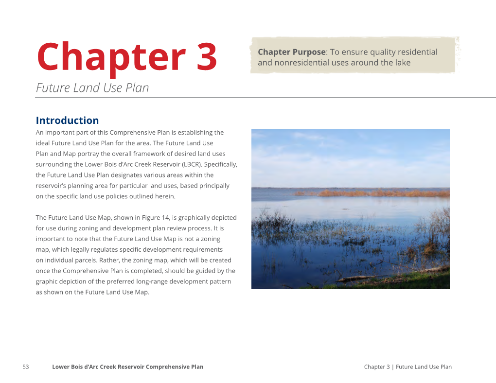 Chapter 3 and Nonresidential Uses Around the Lake Future Land Use Plan