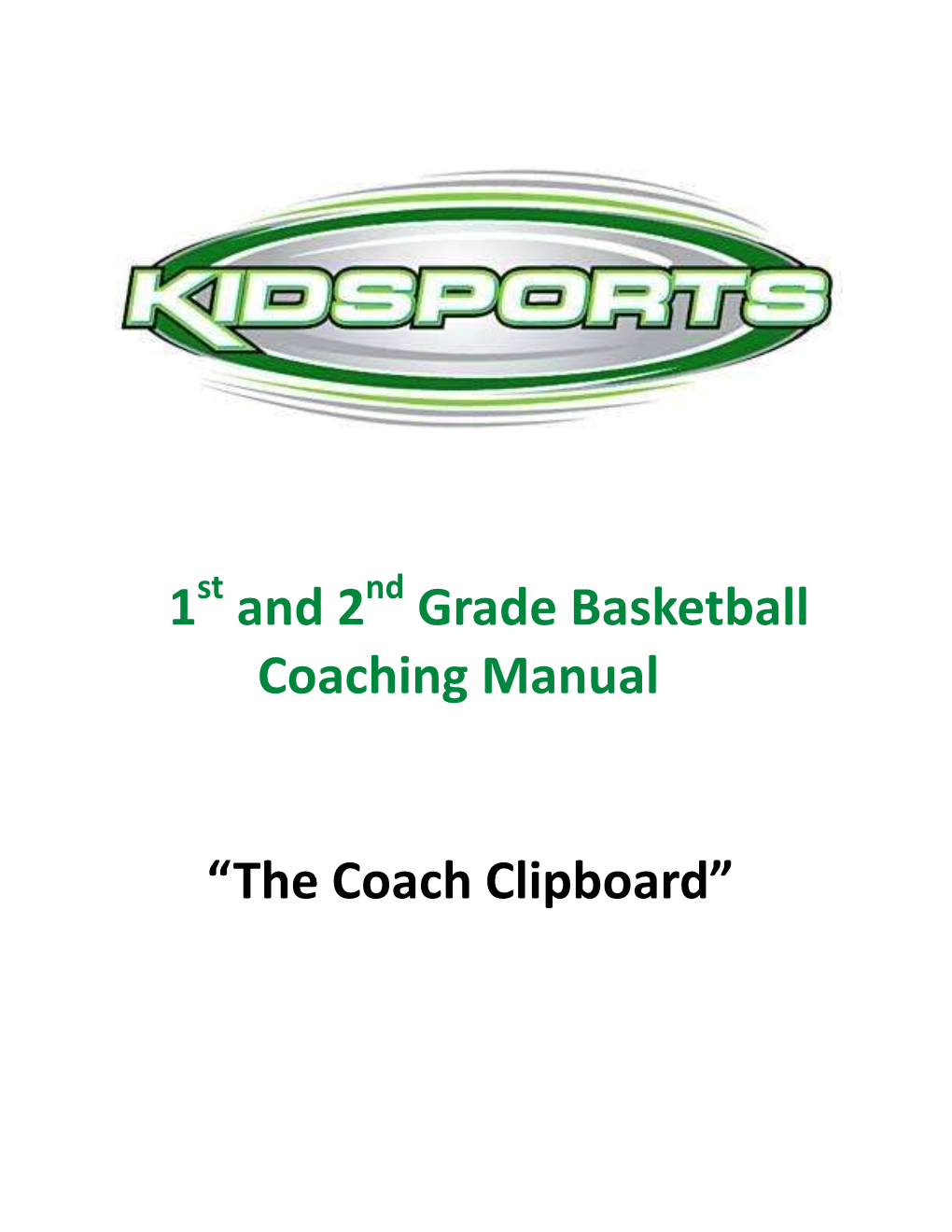 1 and 2 Grade Basketball Coaching Manual the Coa H Clip Oard