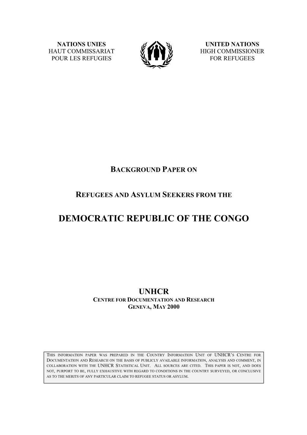 DRC Background Paper