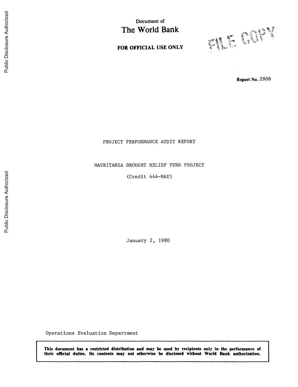 World Bank Document