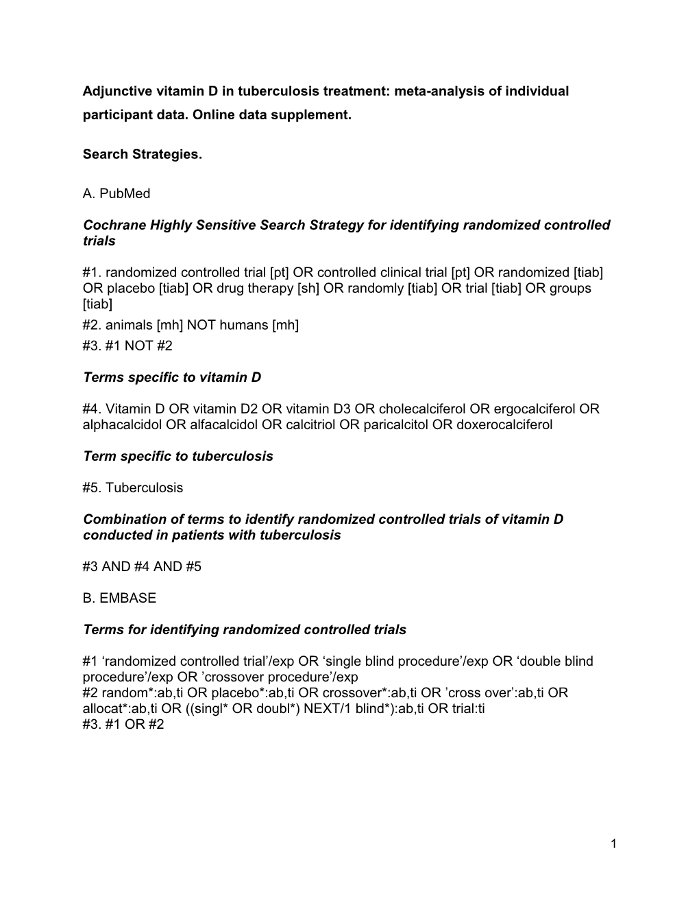 Adjunctive Vitamin D in Tuberculosis Treatment: Meta-Analysis of Individual Participant Data