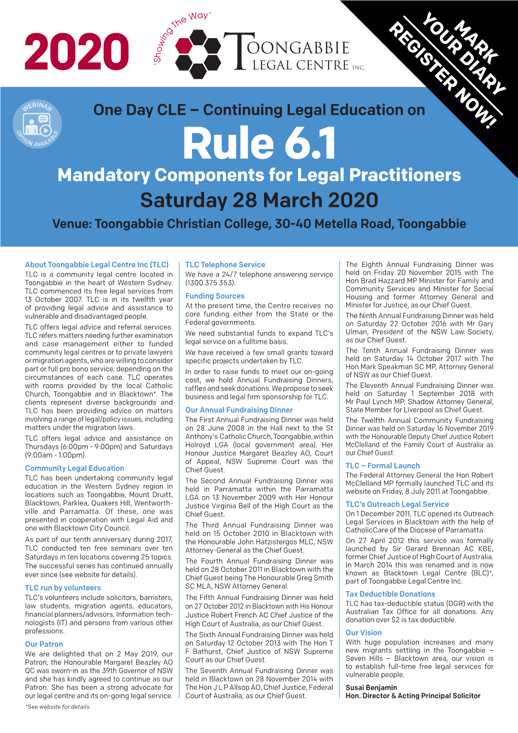 Rule 6.1: Mandatory Components for Legal Practitioners