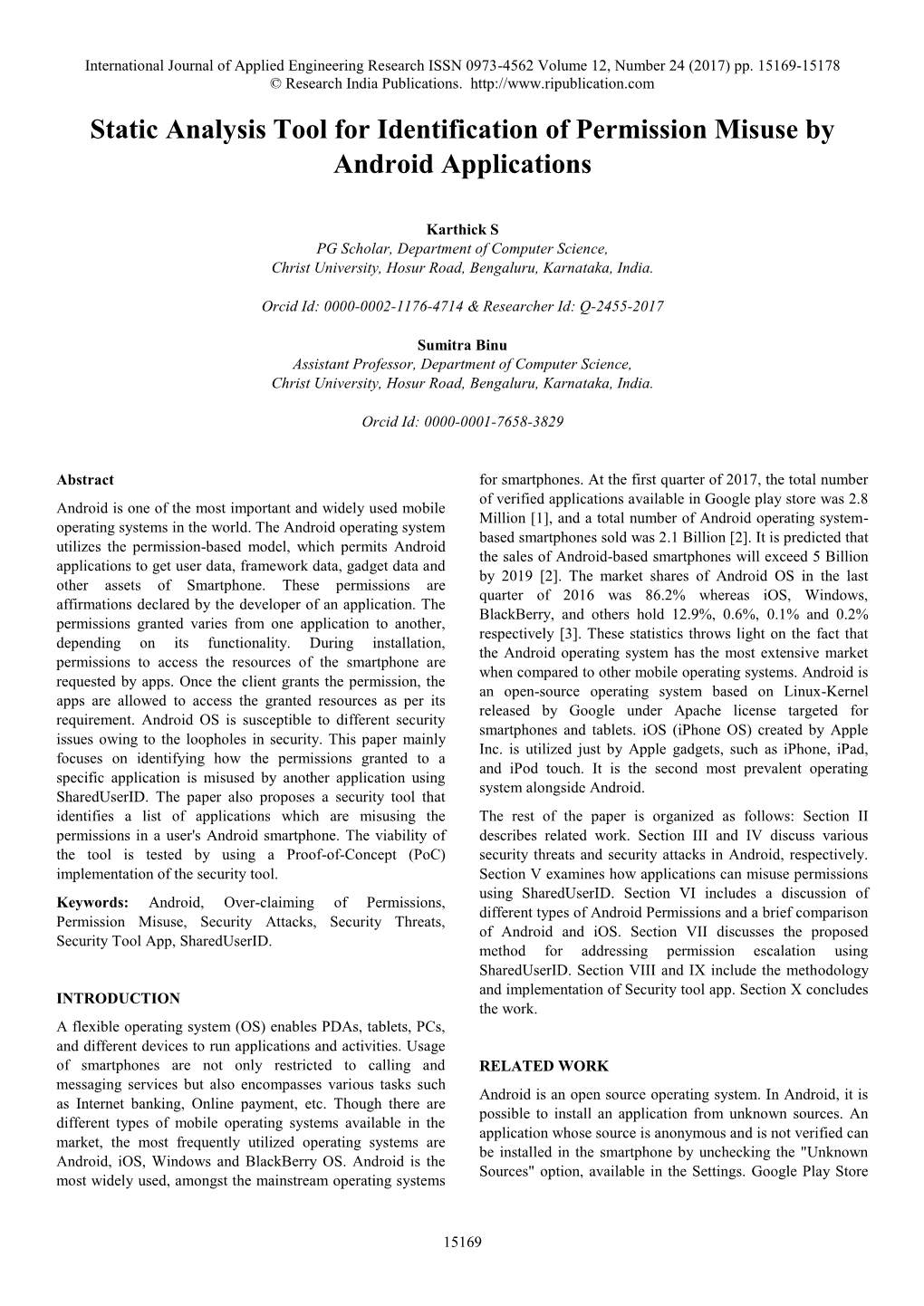 Static Analysis Tool for Identification of Permission Misuse by Android Applications