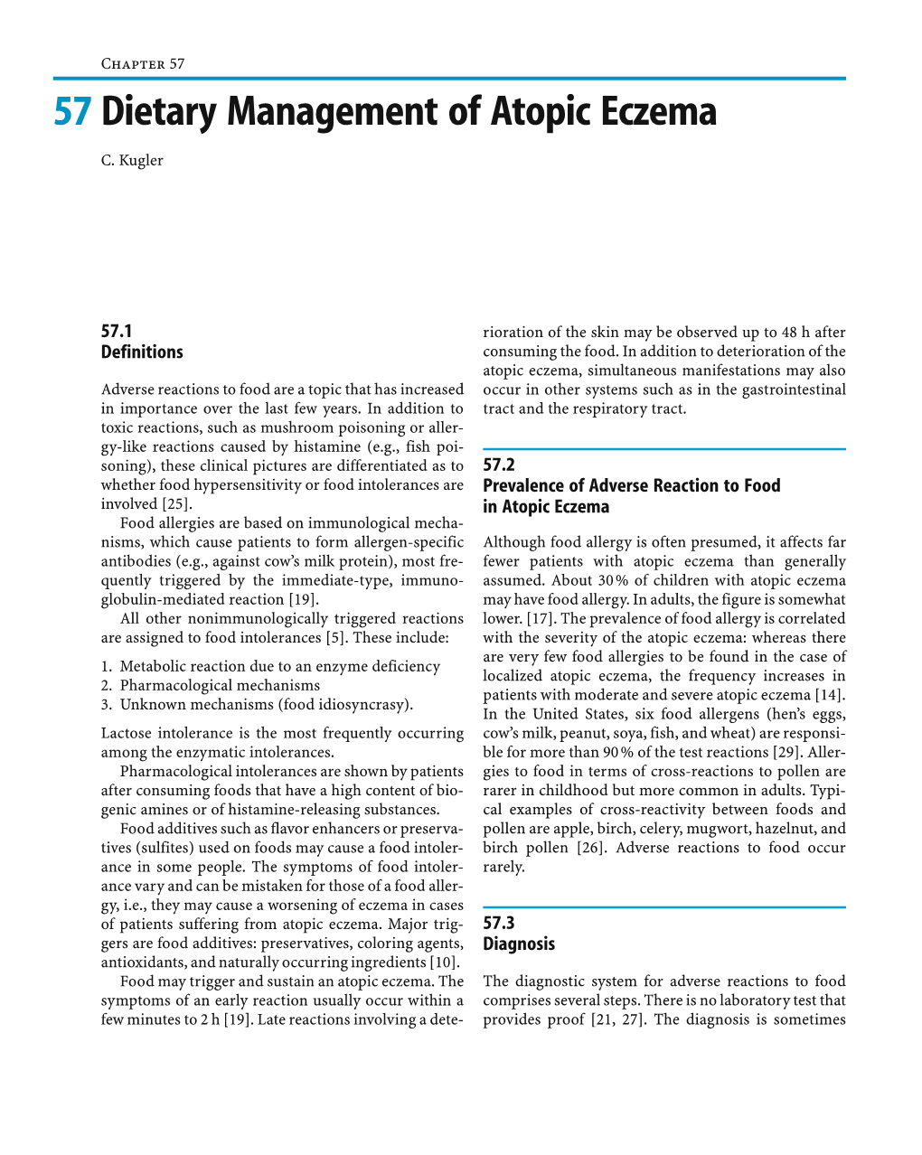 57 Dietary Management of Atopic Eczema